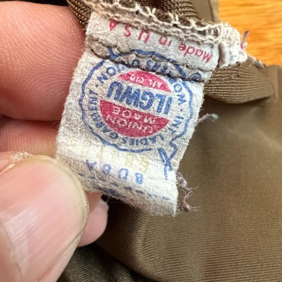 Vintage Adelaar Button Up Blouse Womens 1C L Brown Poly Made in USA ILGWU - Picture 7 of 8